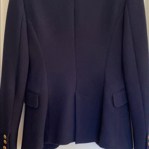 Zara Textured Navy Blazer - Picture 7 of 11